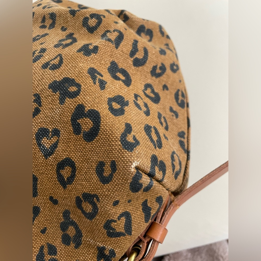 Madewell Leopard Print Shoulder Bag with Brown Strap - Picture 5 of 6